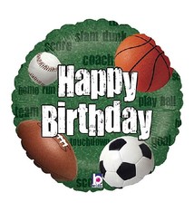 18" Mylar "Happy Birthday" Sports Balls - #55
