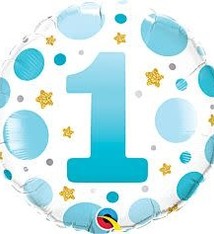 18" Age 1 Blue Dots  - #57