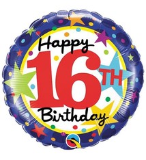 18" Mylar Happy Birthday 16th - #59