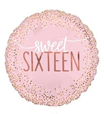 18" Mylar "Sweet Sixteen" Blush - #62