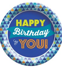 True Blue Birthday 8 1/2" Plates