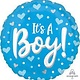 17" It's A Boy Hearts and Dots - #274
