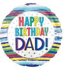 18" Mylar Happy Birthday Dad Balloon - #150