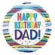 18" Mylar Happy Birthday Dad Balloon - #150