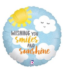 18" Mylar "Wishing You Smiles and Sunshine" - #153