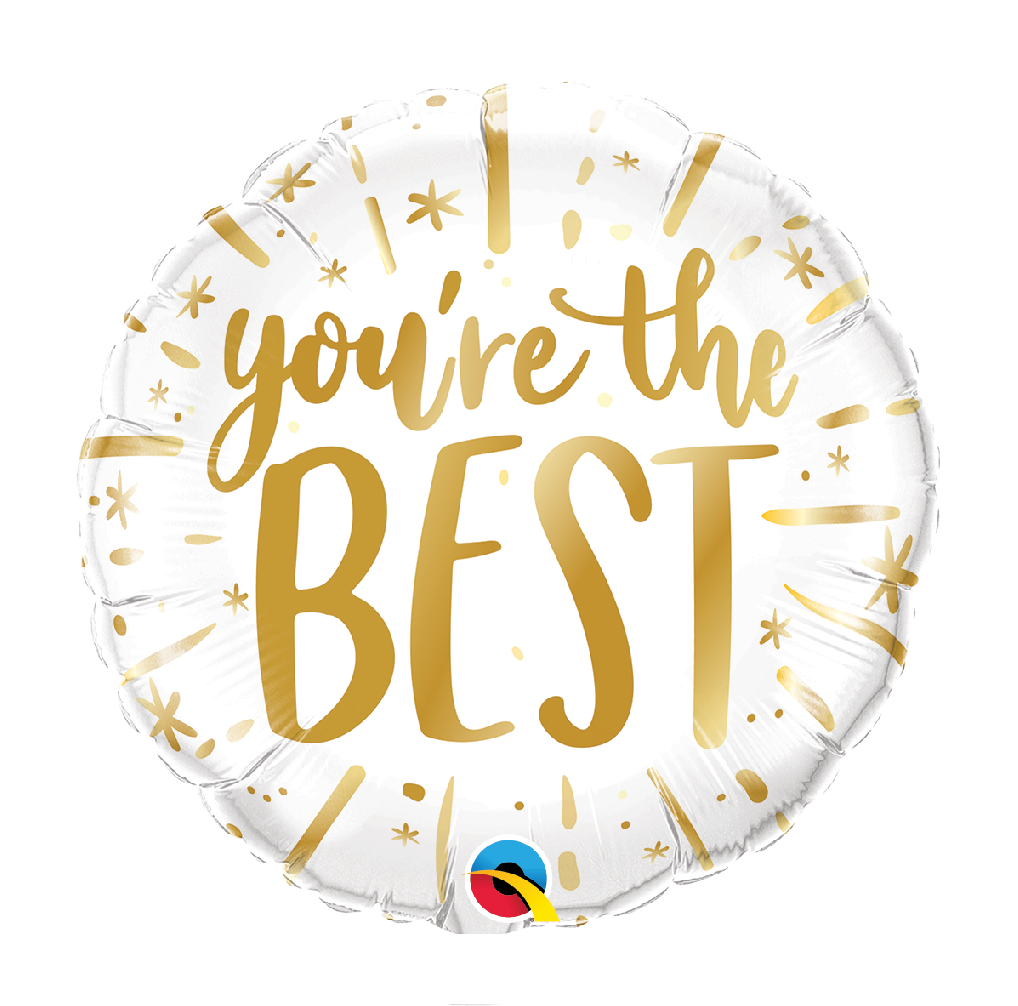 18" Mylar You're the Best Gold - #164