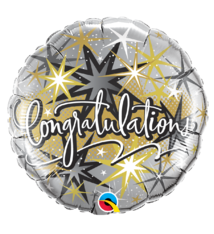 18" Mylar "Congratulations" Bursting Stars - #182