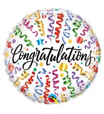 18" Mylar "Congratulations" Streamers - #184