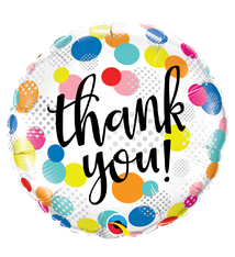 18" Mylar Thank You Dots - #193