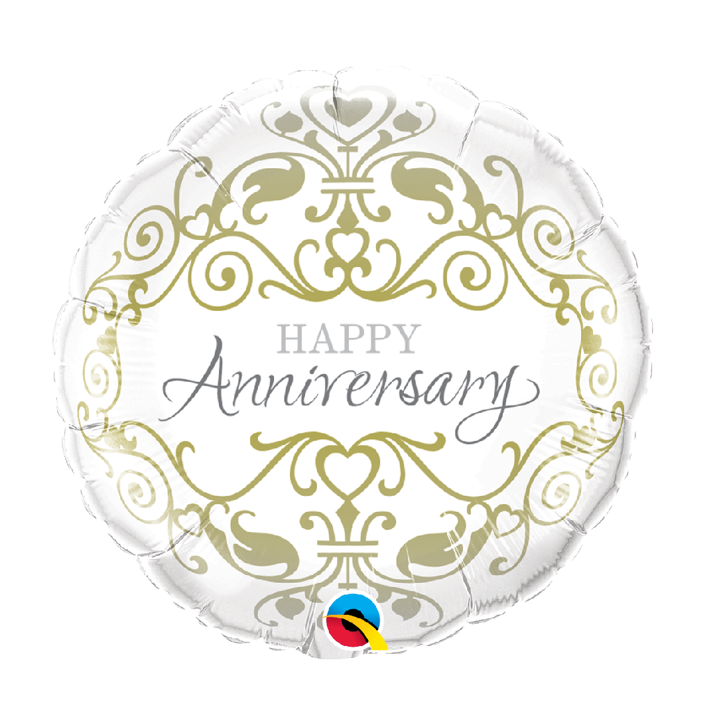 18" Mylar "Happy Anniversary" Elegant - #236