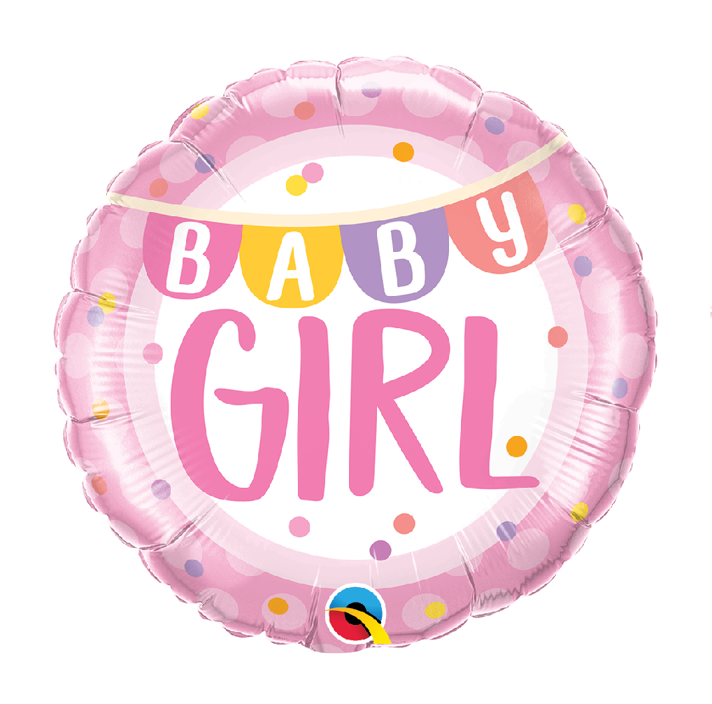 18" Mylar "Baby Girl" Cute Banner - #257