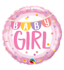 18" Mylar "Baby Girl" Cute Banner - #257