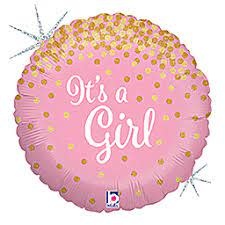 18" Glitter It's a Girl Holographic - #271