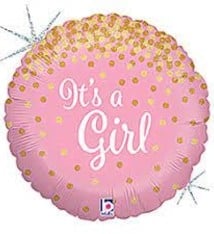 18" Glitter It's a Girl Holographic - #271