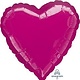 18" Mylar Heart Shaped Balloon - #340 (Fuchsia)