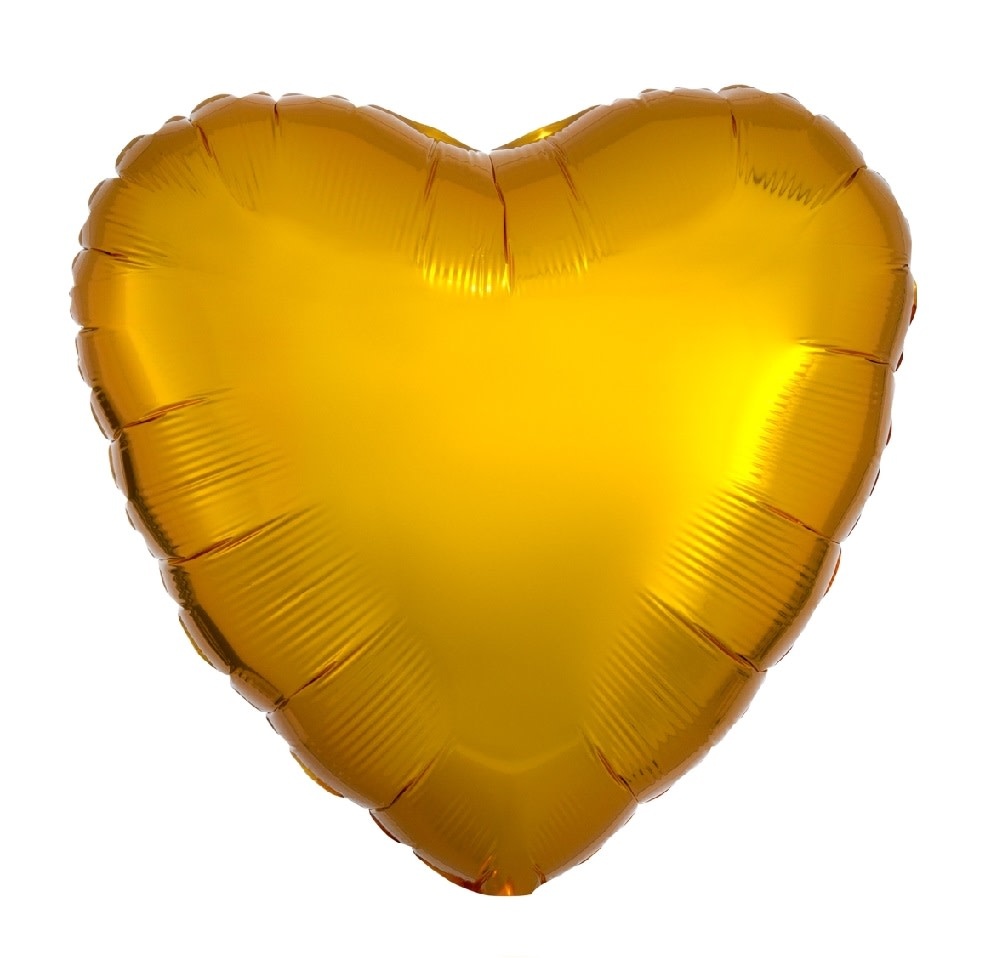 18" Mylar "Gold Heart" - #342