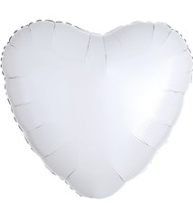 18" Mylar "White Heart" - #344