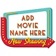 Movie Night Personalizable Easel Sign