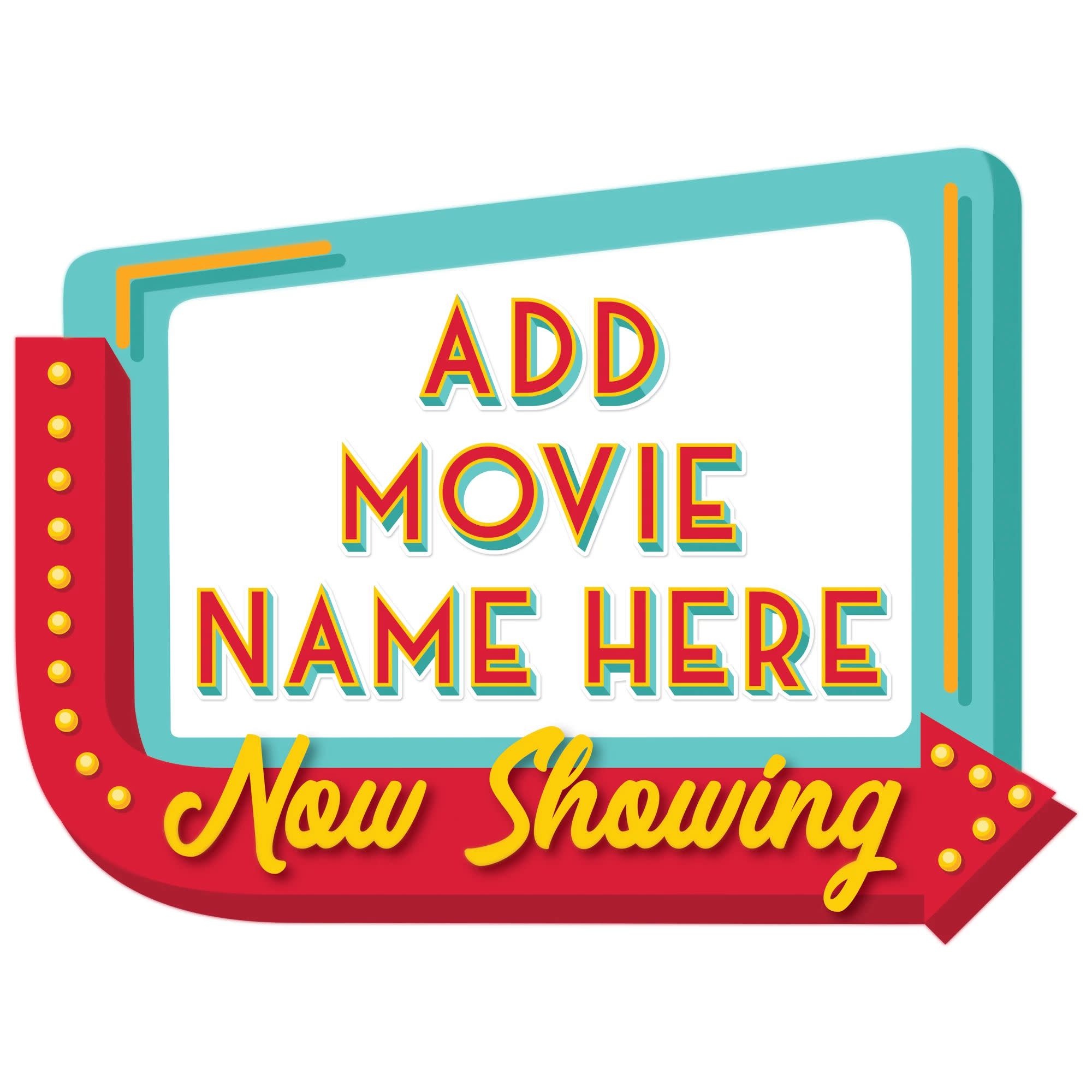 Movie Night Personalizable Easel Sign