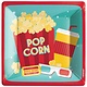 Movie Night Square Plates, 7"