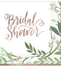 Love And Leaves Beverage Napkins- 16 Count