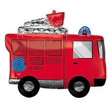 26" Fire Truck Shape Mylar Balloon