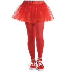 Red Footless Tights - Child