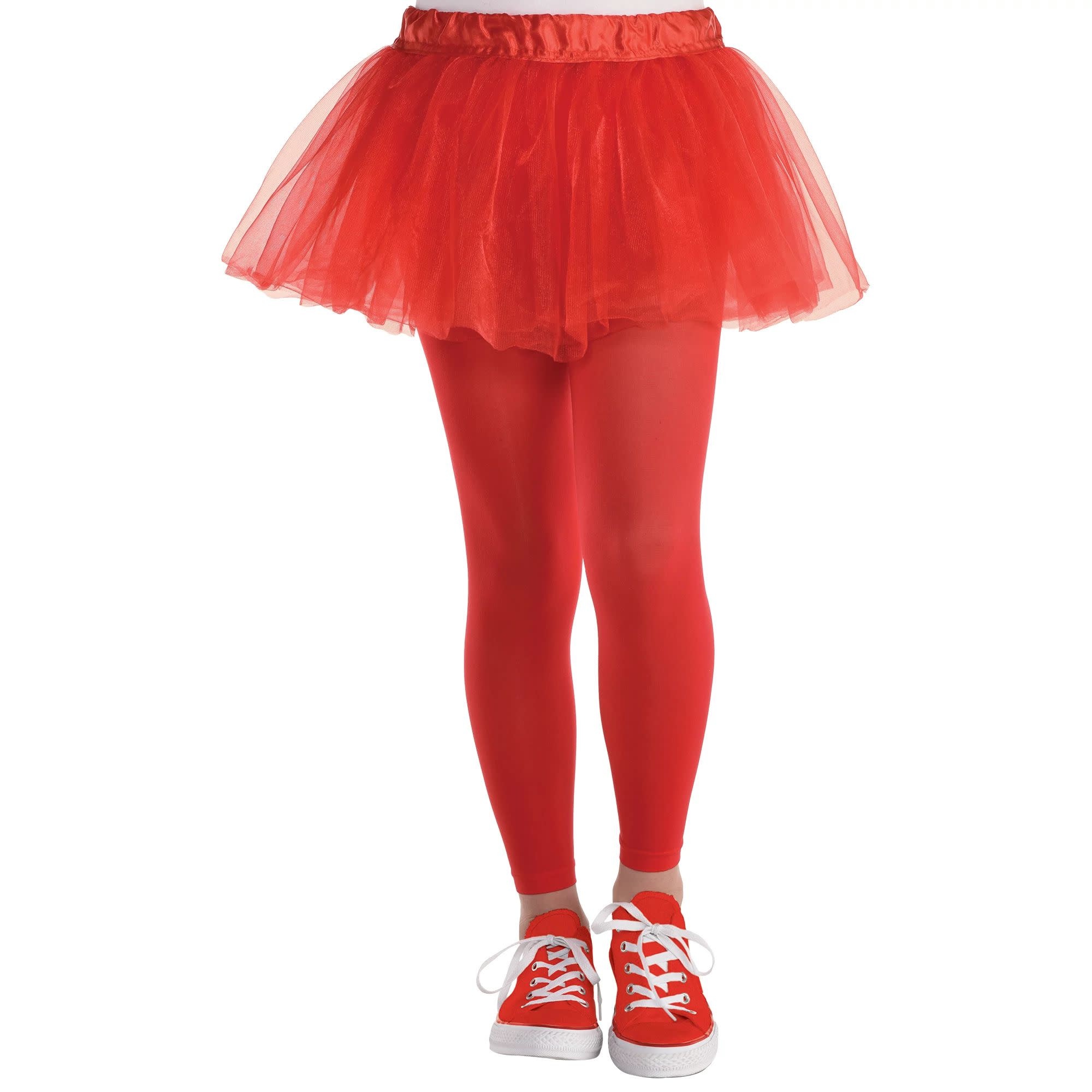 Red Footless Tights - Child