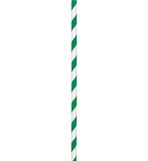 Paper Straws - Festive Green