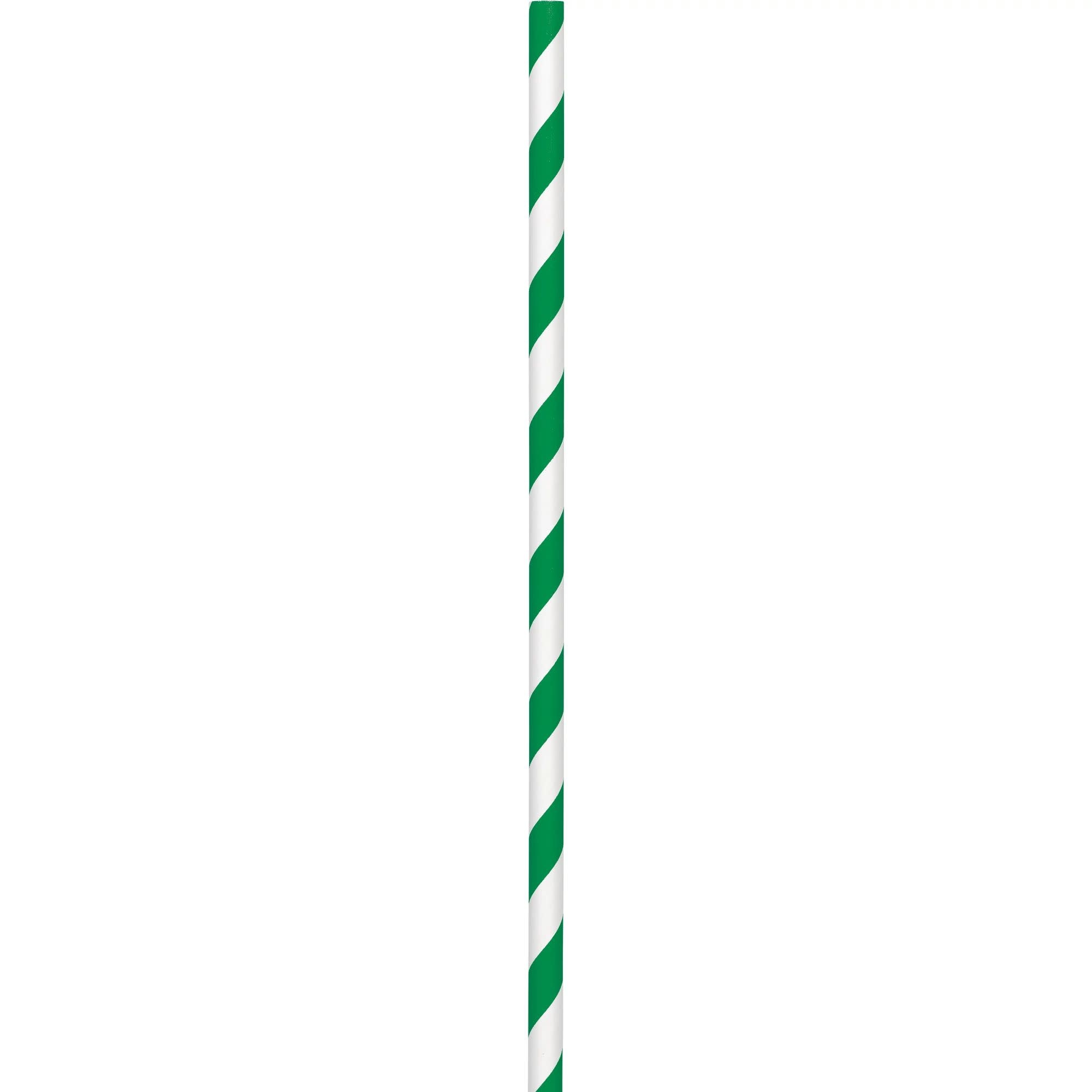 Paper Straws - Festive Green