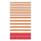 Breton Stripe Guest Towel Napkins in Coral & Fuchsia - 15 Per Package