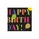 Birthday Surprise Paper Cocktail Napkins in Black - 20 Per Package