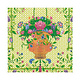 Wicker Basket Luncheon Napkins in Green - 20 Per Package
