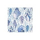 Shell Toile Paper Cocktail Napkins in Blue - 20 Per Package