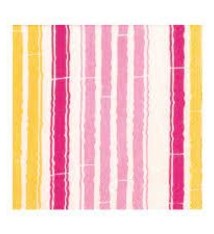Bamboo Stripe Luncheon Napkins in Fuchsia & Pink- 20 Per Package