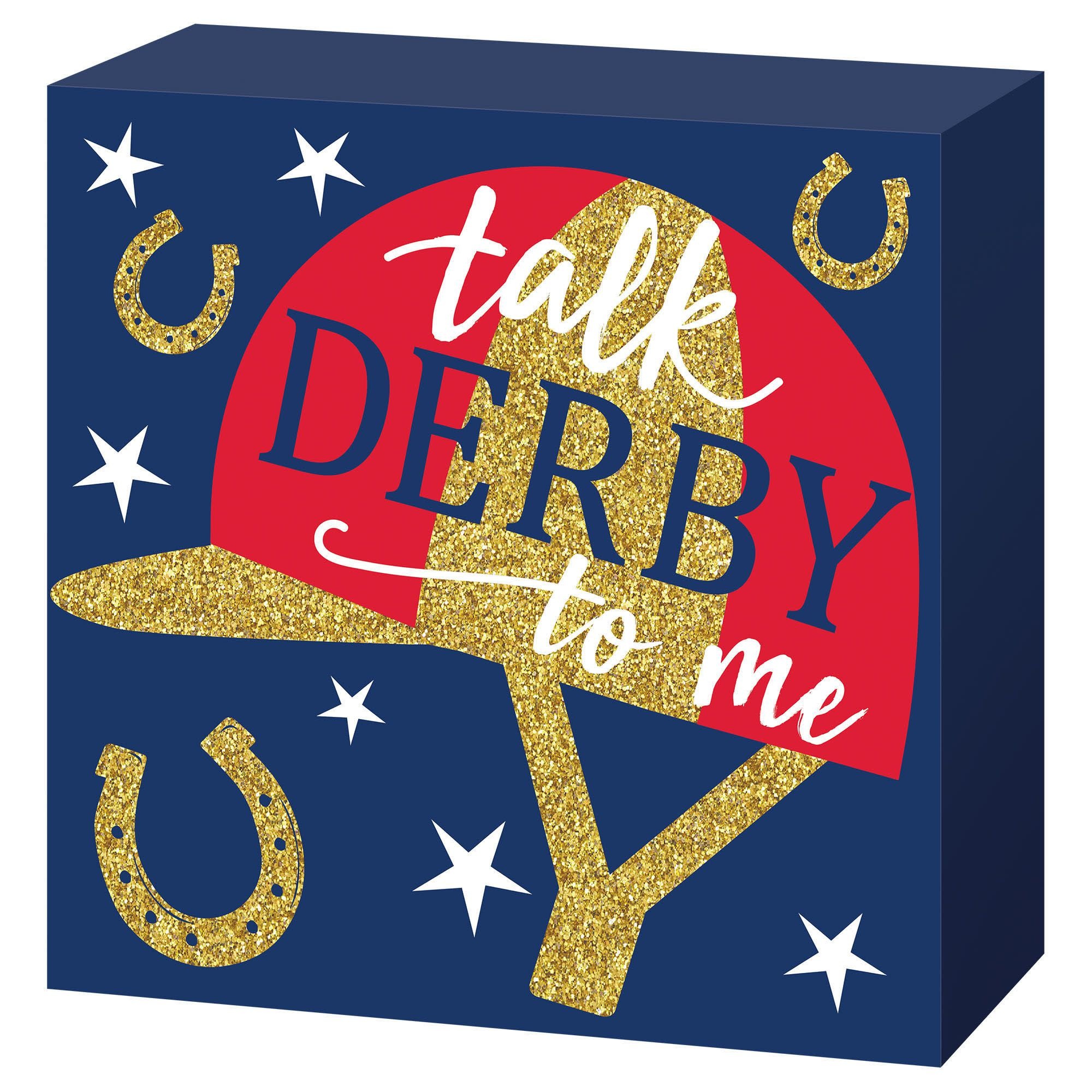 Derby Day Standing Square Plaque Party Place Depot