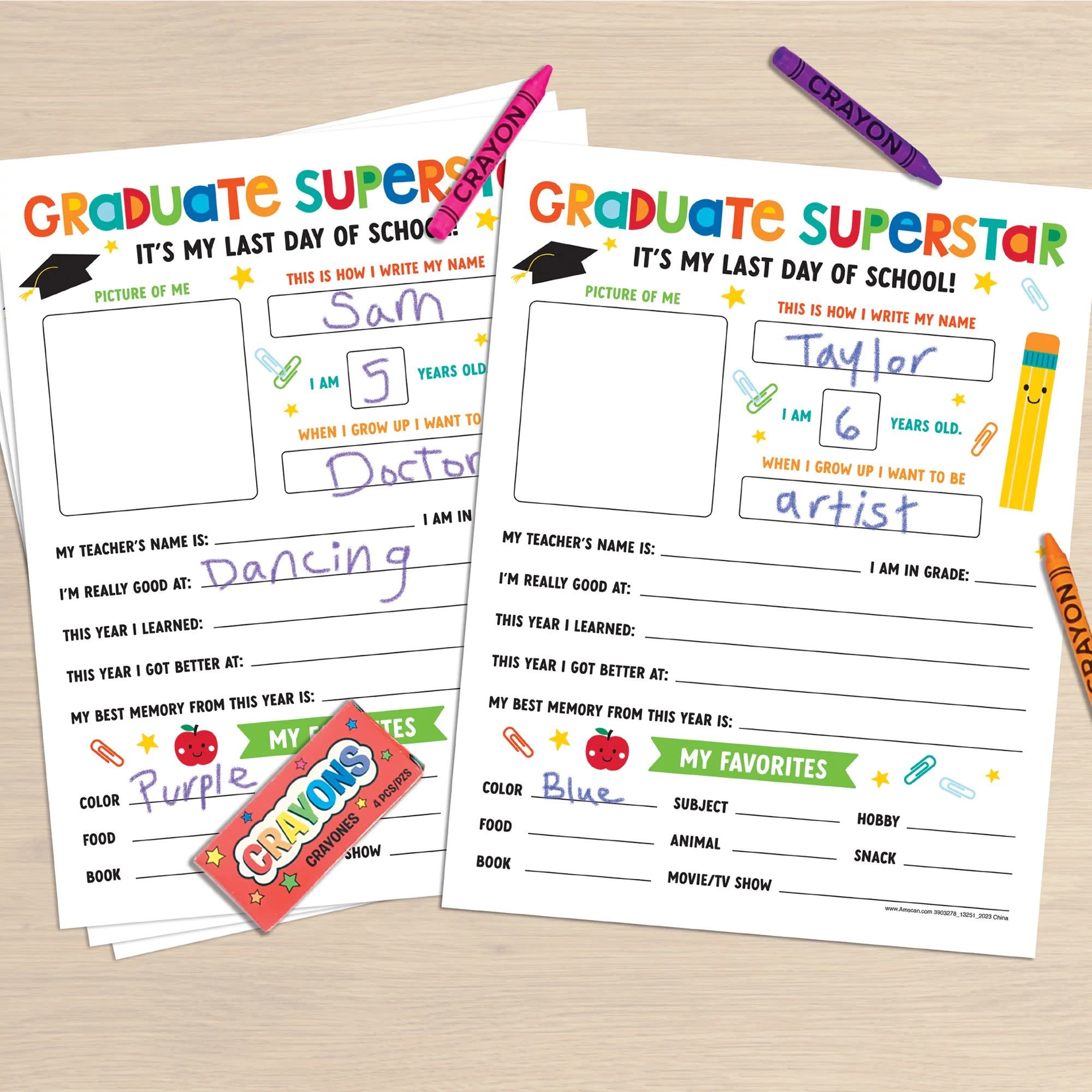 Fun All About The Grad Activity Sheets