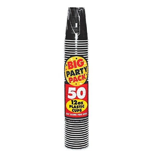 Big Party  16 Oz. Plastic Cups (50 Count)- Black