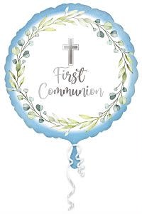 17" My First Communion Blue