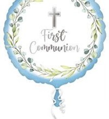 17" My First Communion Blue