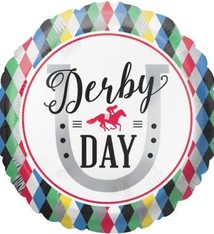 18" Derby Day Mylar Balloon