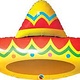 41" Sombrero Shaped Mylar Balloon