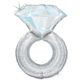 38" Platinum Wedding Ring Mylar Balloon