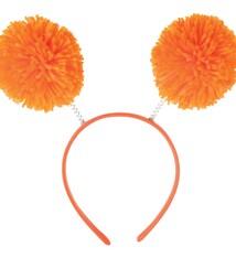 Orange Pom Pom Headbopper