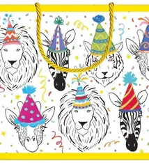 Safari Birthday Small Square Gift Bag - 1 Each