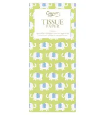 Elephant Parade Tissue Paper in Green - 4 Sheets Included