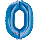 Number "0" Mylar Balloon -34" Blue