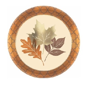 Copper Leaves 10" Plate