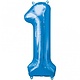 Number "1" Mylar Balloon -34" Blue