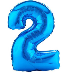 Number "2" Mylar Balloon -34" Blue